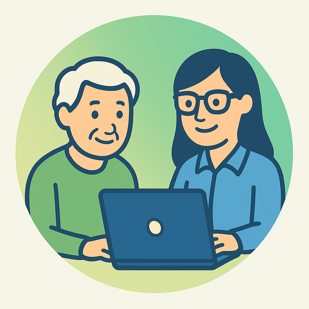 formatrice avec un sénior